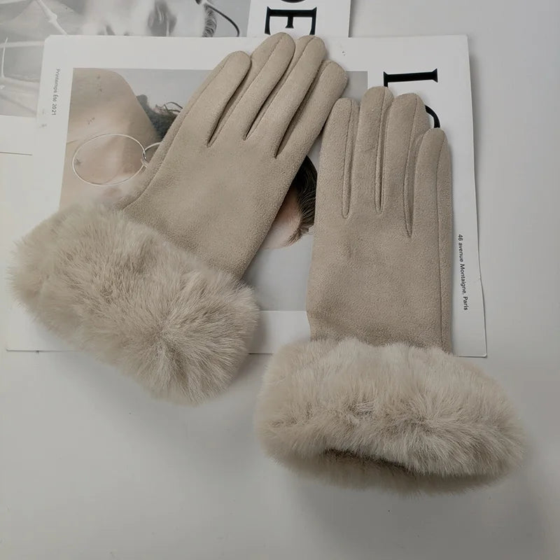 Gants chauds en cuir suédé Lunara Winter™