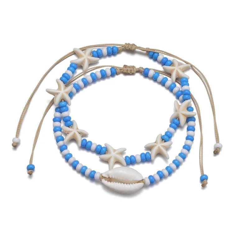 Elara Jewelry™ Ocean Muse Anklet Set