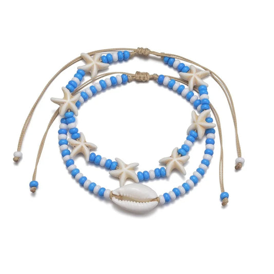 Set di cavigliere Elara Jewelry™ Ocean Muse