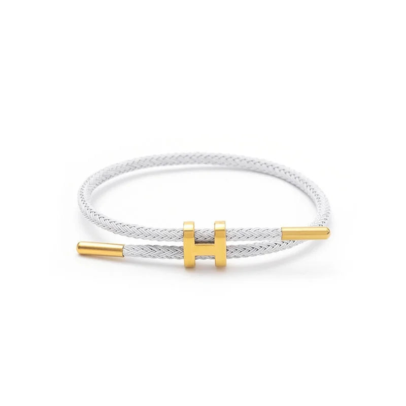 Elara Jewelry™ Braided Cord Gold Clasp Bracelet