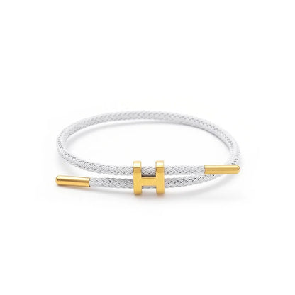 Elara Jewelry™ Braided Cord Gold Clasp Bracelet