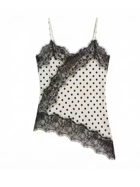 Satin Éclat™ Women’s Polka Dot Lace Top