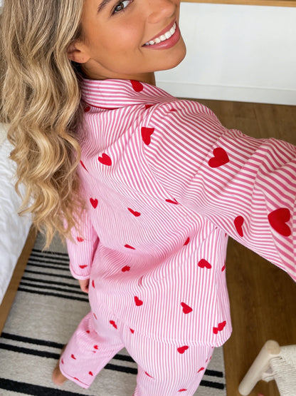 Lunara Winter™ 2-Piece Lapel Long Sleeve Pajama Set