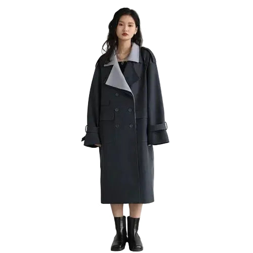Lunara Winter™ Collar Double-Breasted Trench Coat