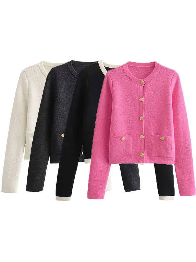 Lunara Winter™ Damen-Strickpullover mit Knöpfen