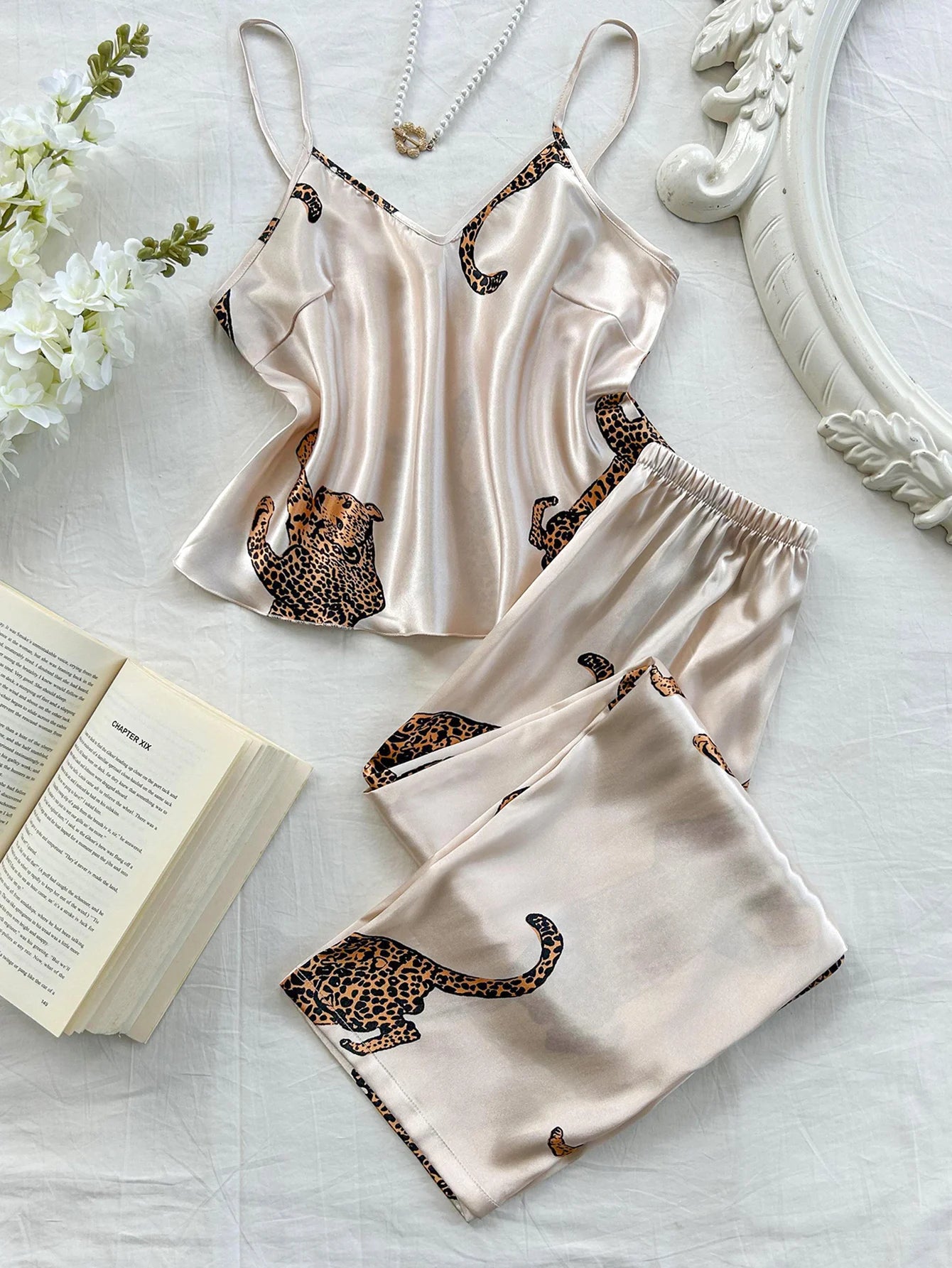 SatinÉclat™ Long Pants Pajama Set