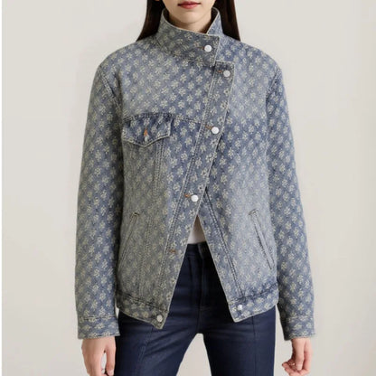 Lunara Winter™ Women’s Denim Coat Turtleneck