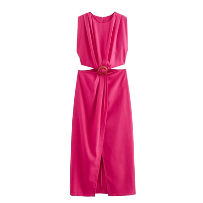 Amoura Dresses™ Summer O-Neck Sleeveless Dress