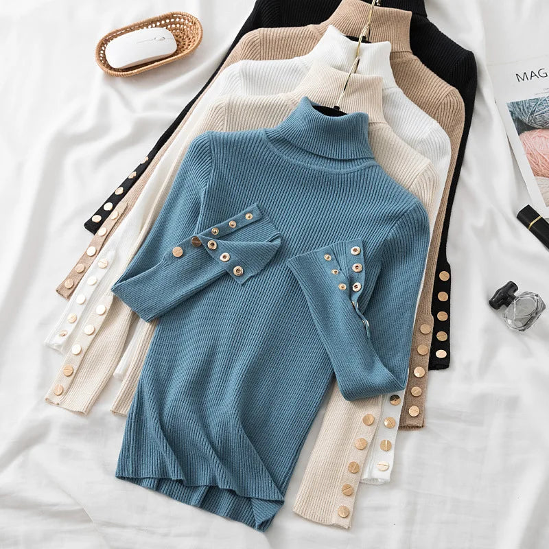 Pull à col roulé Lunara Winter™ avec détails de boutons