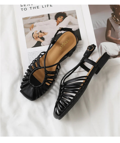 Solenne Shoes™ Casual Metallic Flat Sandals