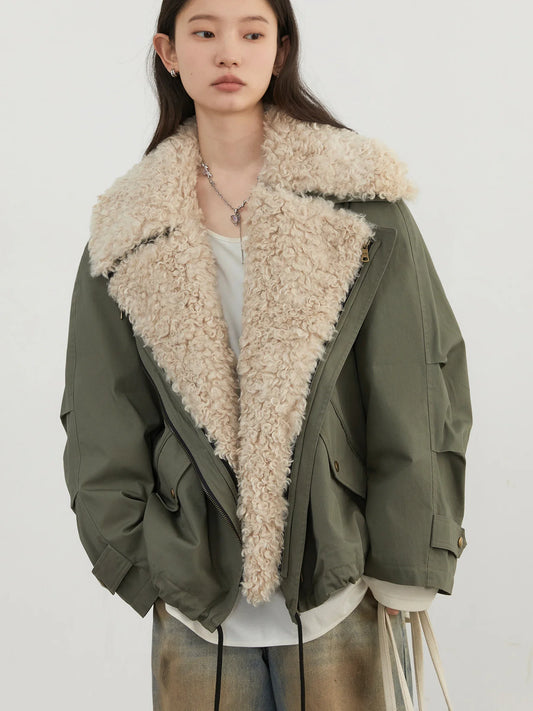 Lunara Winter™ Faux Fur Collar Utility Jacket