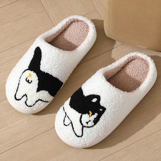 Lunara Winter™ Chinelos de inverno gato preto