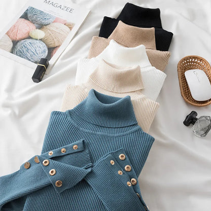 Pull à col roulé Lunara Winter™ avec détails de boutons