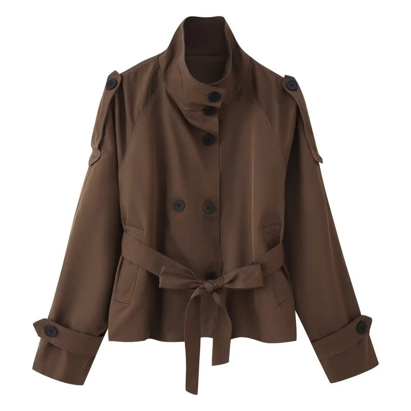 Lunara Winter™ Cropped Belted Trench Jacket