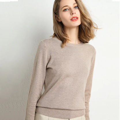 Pullover in cashmere slim con scollo a O Lunara Winter™
