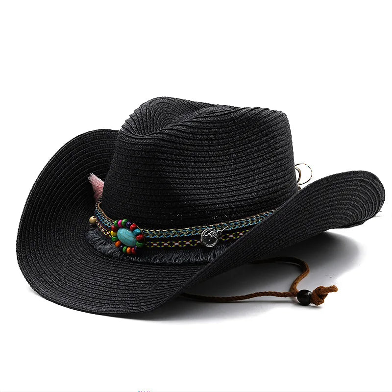 Chapéu de cowboy de palha turquesa SeaLure™ Sedona