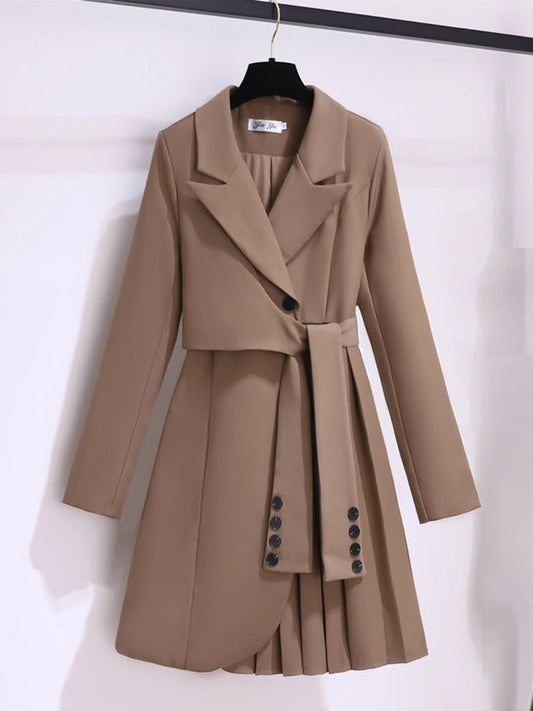 Amoura Dresses™ Long Sleeve Suit Dress