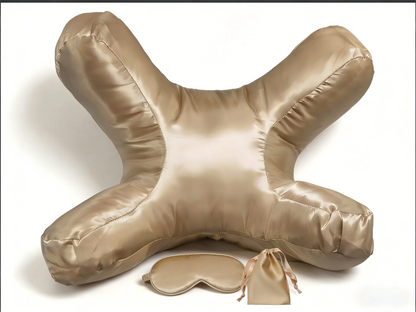 Ensemble de taies d'oreiller pour dormeur latéral SatinÉclat™ avec masque pour les yeux