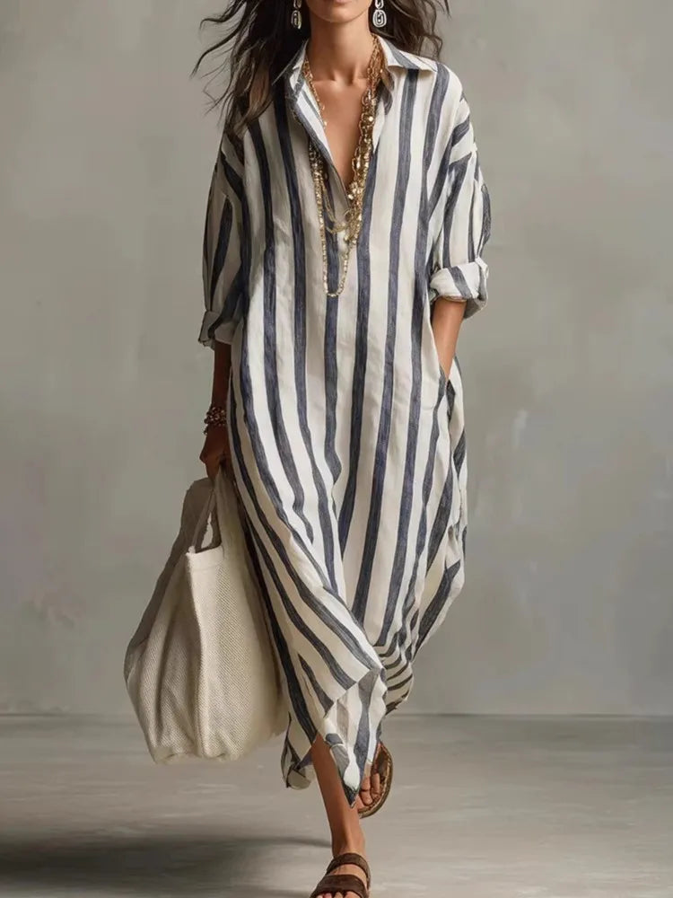 Amoura Dresses™ Maxi Shirt Dress