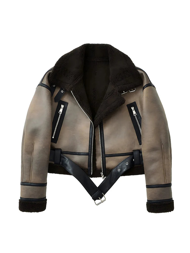 Lunara Winter™ Faux Leather Aviator Jacket