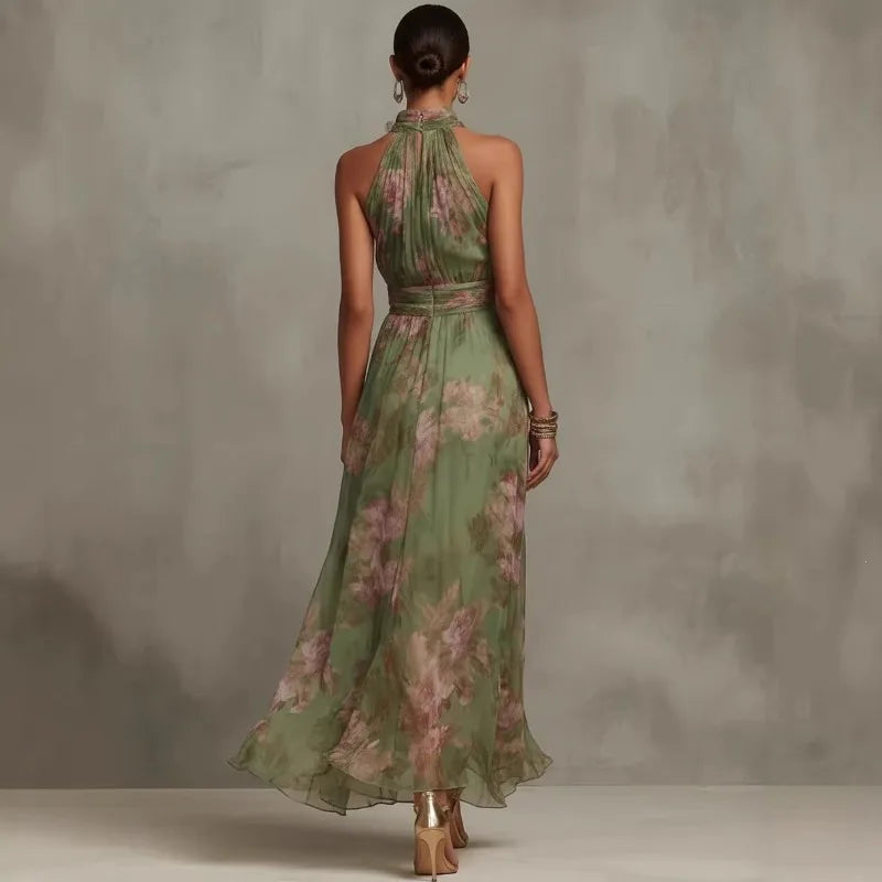 Amoura Dresses™ Elegant Ruched Chiffon Flowy Dress