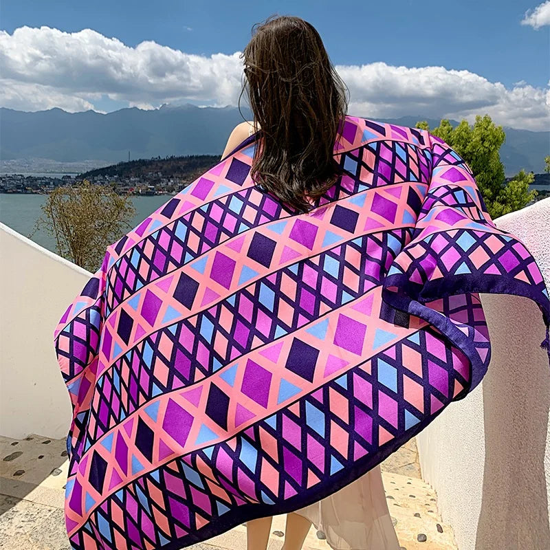 SeaLure™ Aura Artisanal Silk-Blend Shawl