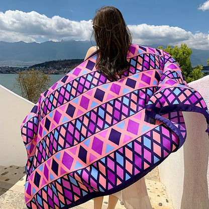 SeaLure™ Aura Artisanal Silk-Blend Shawl