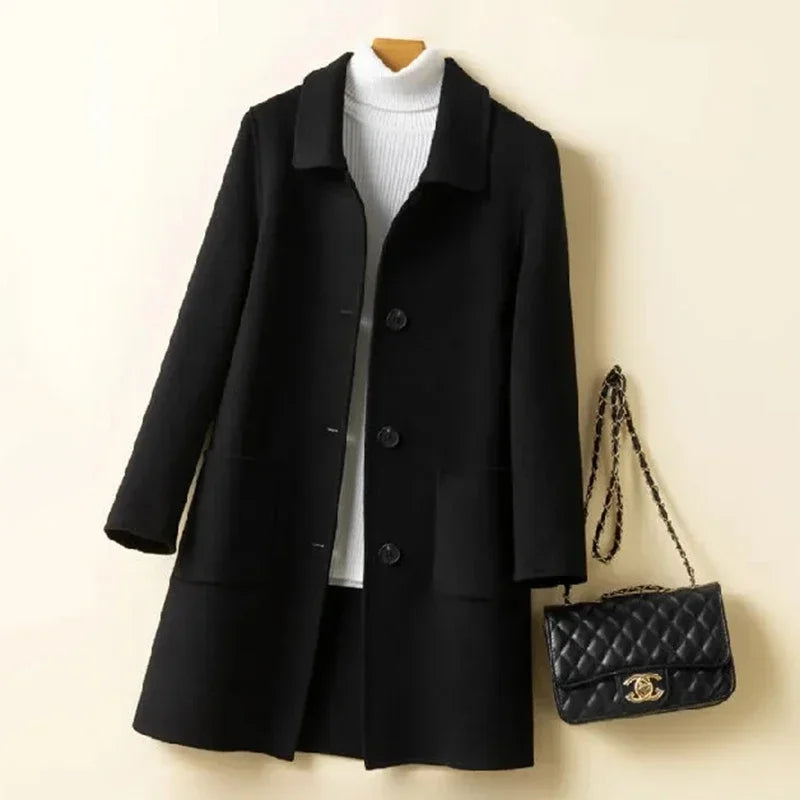 Lunara Winter™ Classic Notched Lapel Wool Coat