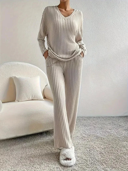 Lunara Winter™ 2-Piece V-Neck Sweater Set