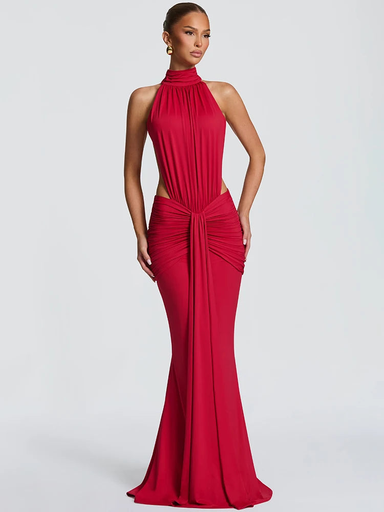 Amoura Dresses™ Turtleneck Backless Sexy Dress