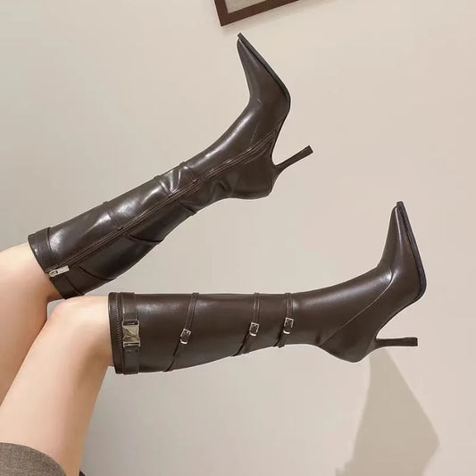 Solenne Shoes™ Stiletto Heel High Boots