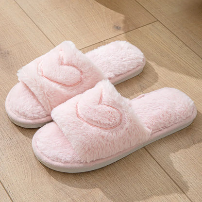 Lunara Winter™ Heart Slide Slippers