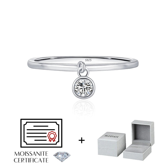 Elara Jewelry™ Celeste Drop Charm Ring