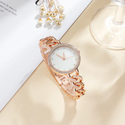 Relógio de aço com corrente e mostrador Velya Watches™