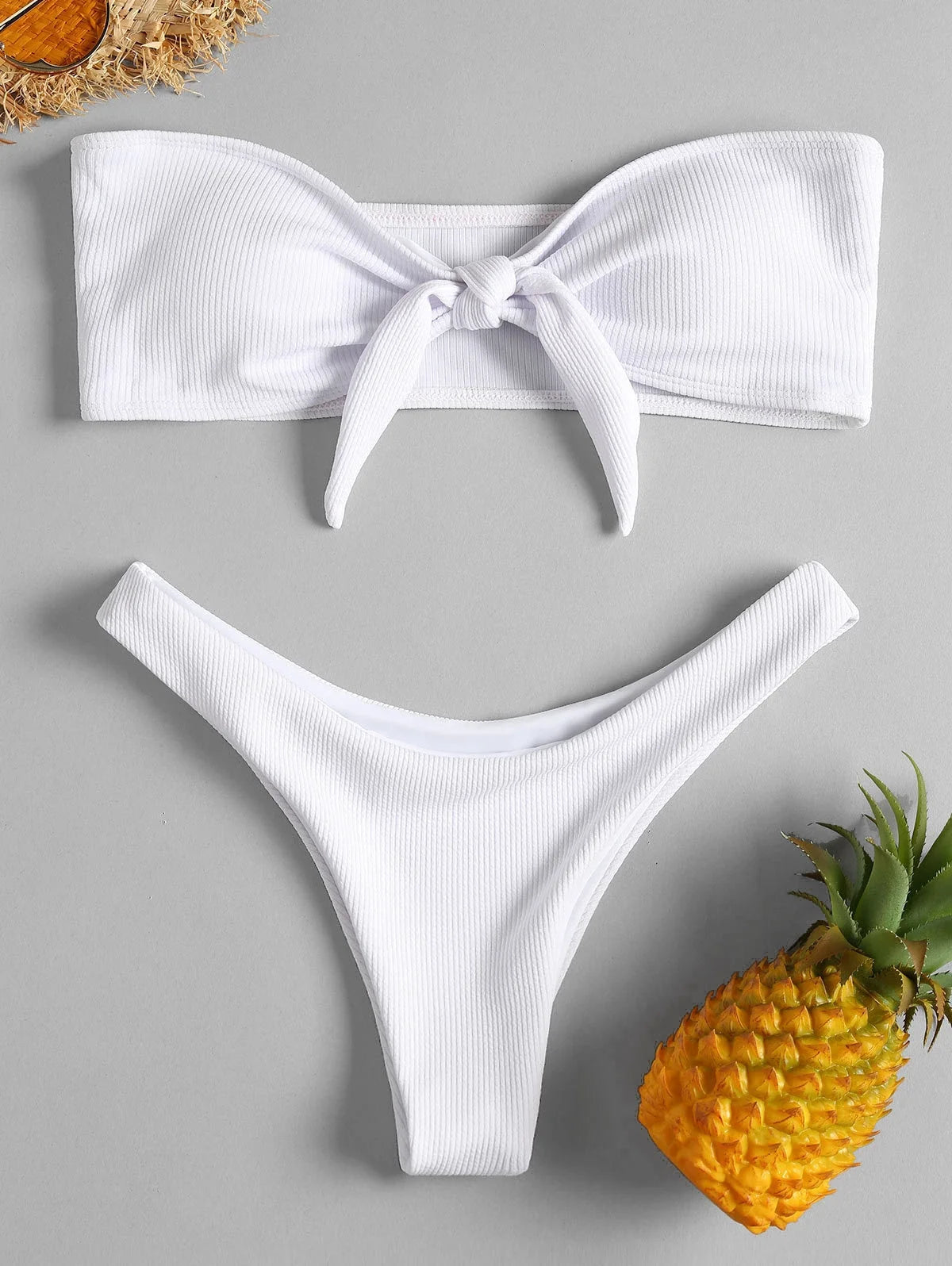 SeaLure™ Velvet Knot Bandeau Bikini Set
