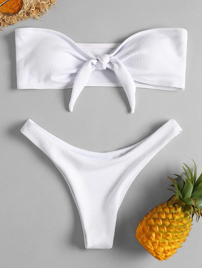 SeaLure™ Velvet Knot Bandeau Bikini Set