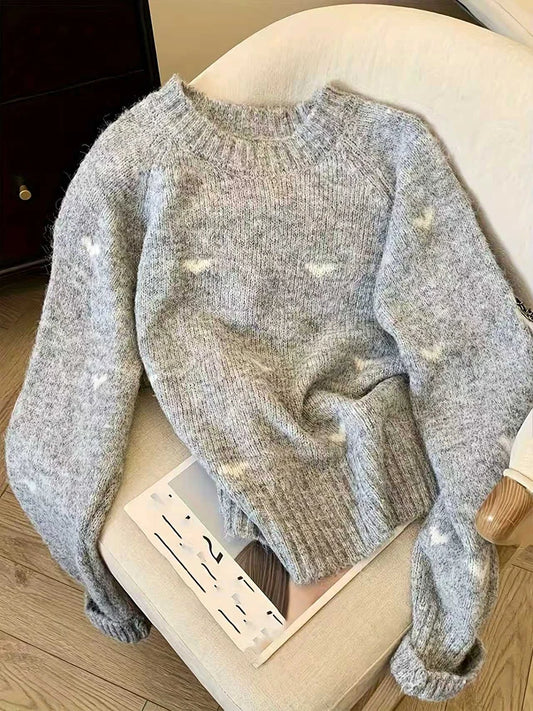 Lunara Winter™ Heart Pattern Sweater