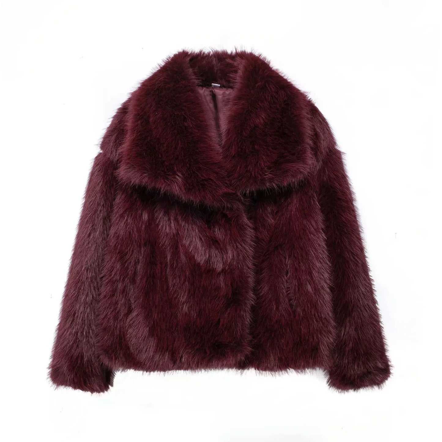 Lunara Winter™ Plüsch-Kunstfell-Schalkragenjacke