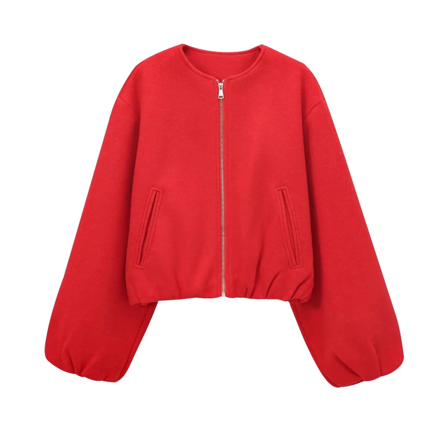 Lunara Winter™ Croppeds Fleece-Bomberjacke