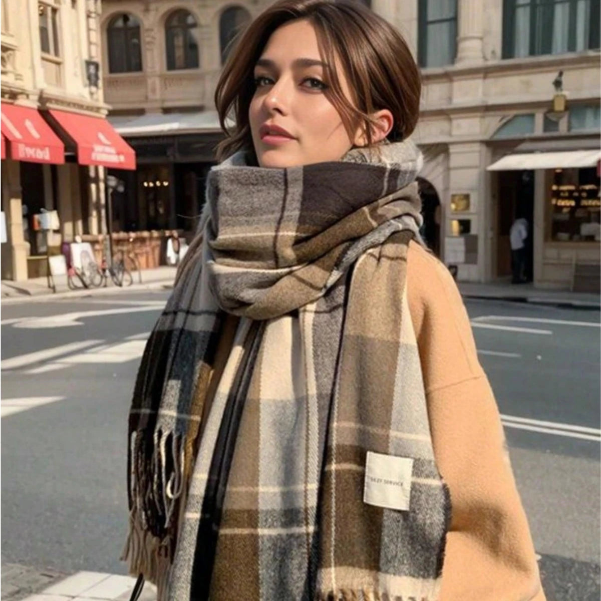 Lunara Winter™ Fashionable Warm Plaid Scarf