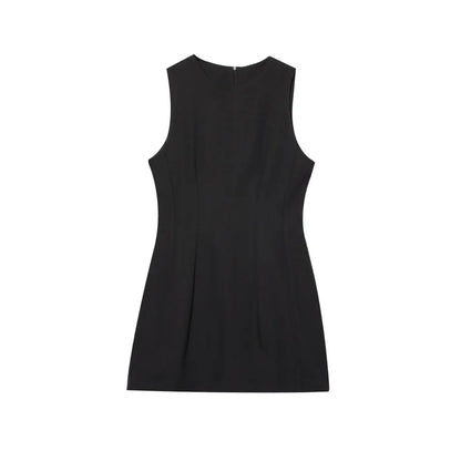 Amoura Dresses™ Round Neck Sleeveless Dress