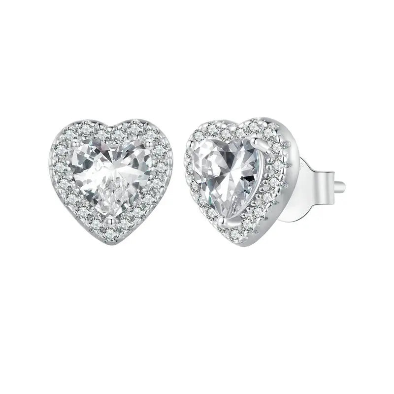Elara Jewelry™ Celestia Halo Stud Earrings