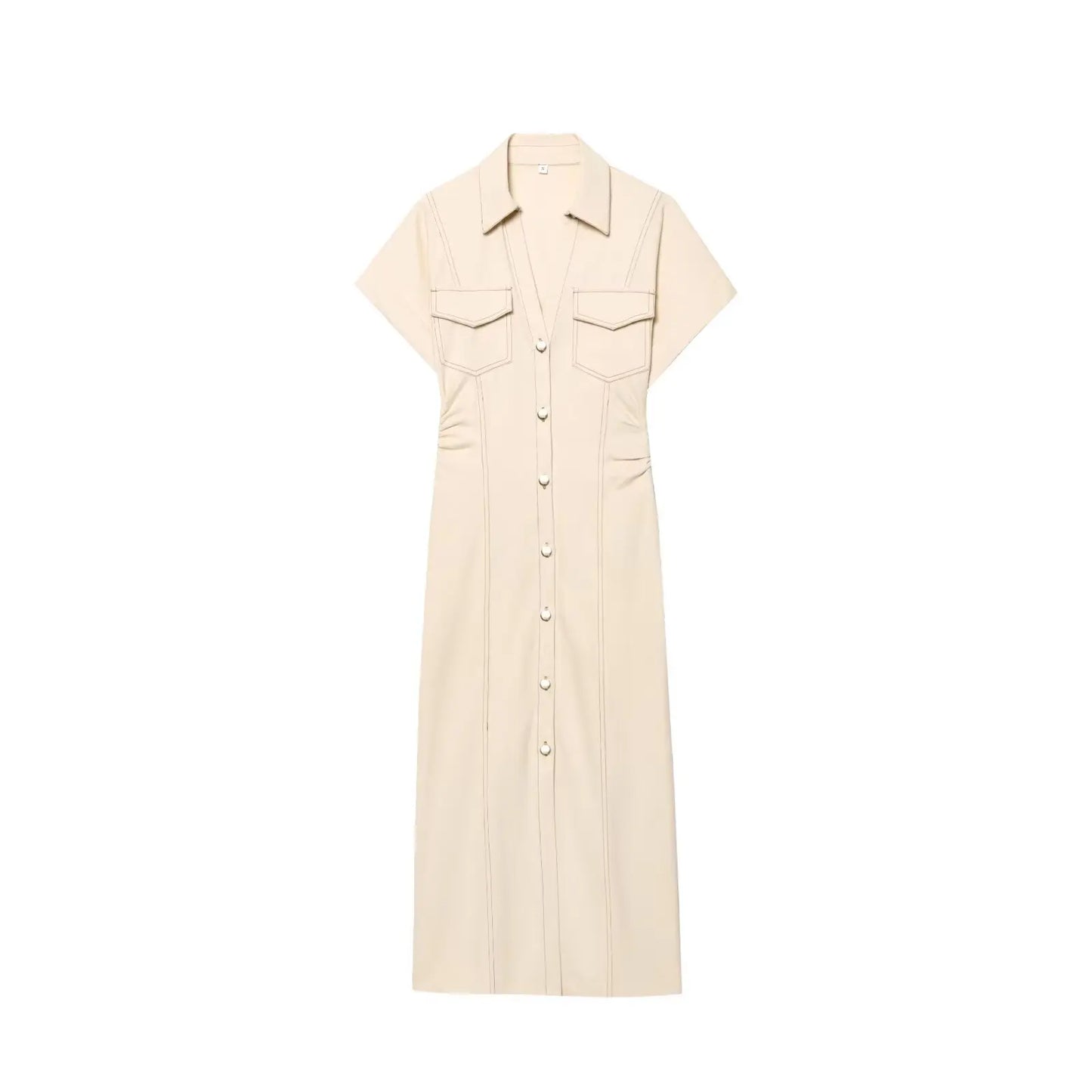 Amoura Dresses™ V-Neck Denim Midi Dress