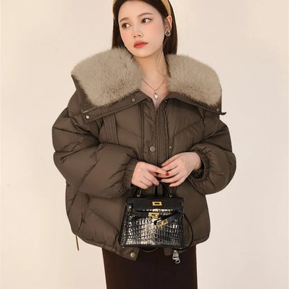 Parka corta con cuello de piel Lunara Winter™