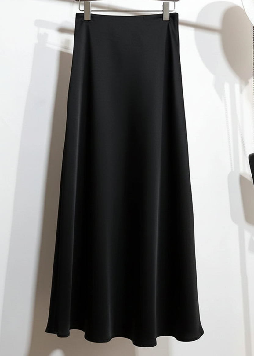Satin Éclat™ Elegant Satin Long Skirt