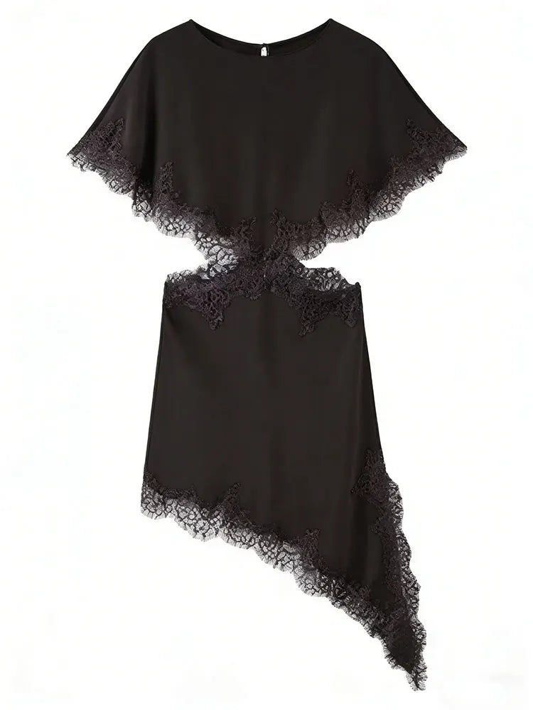 Amoura Dresses™ Lace Trim Mini Dress