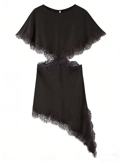 Amoura Dresses™ Lace Trim Mini Dress