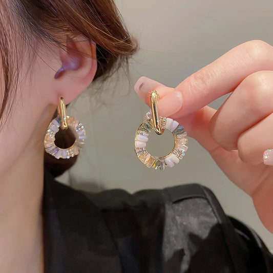Elara Jewelry™ Aurora Radiance Hoop Earrings