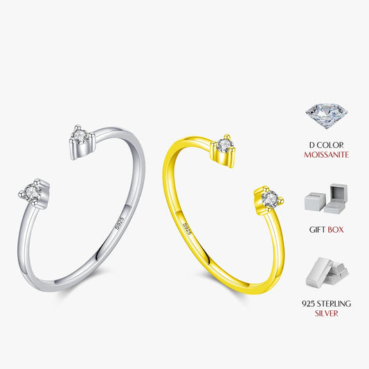 Elara Jewelry™ Lunaria Solitaire Open Ring