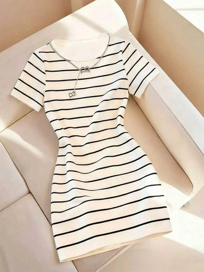 Amoura Dresses™ Elegant Casual Striped Print Dress